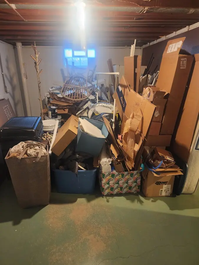 Roll-off dumpster container at job site for Yard Waste Dumpster Rental in Buffalo Grove